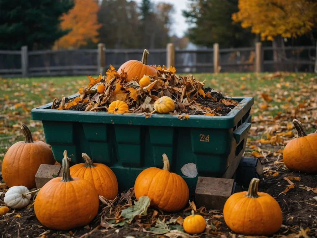 Composting pumpkin